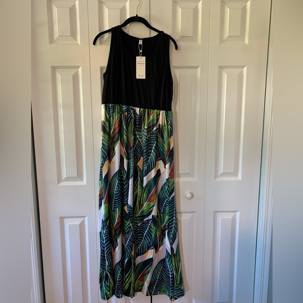 NWT Floral Tropical Tank Dress
